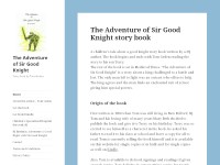 Sir Good Knight - Website design portfolio